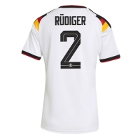 Camiseta Alemania Antonio Rudiger #2 Primera Equipación Replica Mundial 2026 para mujer mangas cortas